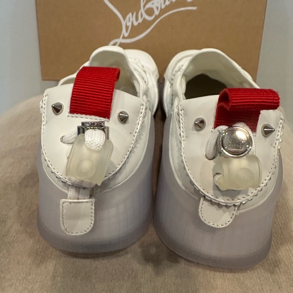 Christian Louboutin White and Red Sneakers - Picture 6 of 9